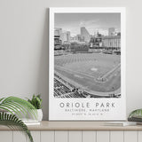 Oriole Park Baltimore Orioles Baseball Lovers Black And White Art Canvas Prints Wall Art Home Decor