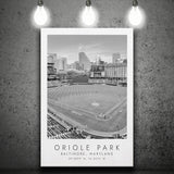 Oriole Park Baltimore Orioles Baseball Lovers Black And White Art Canvas Prints Wall Art Home Decor