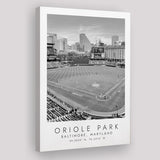 Oriole Park Baltimore Orioles Baseball Lovers Black And White Art Canvas Prints Wall Art Home Decor
