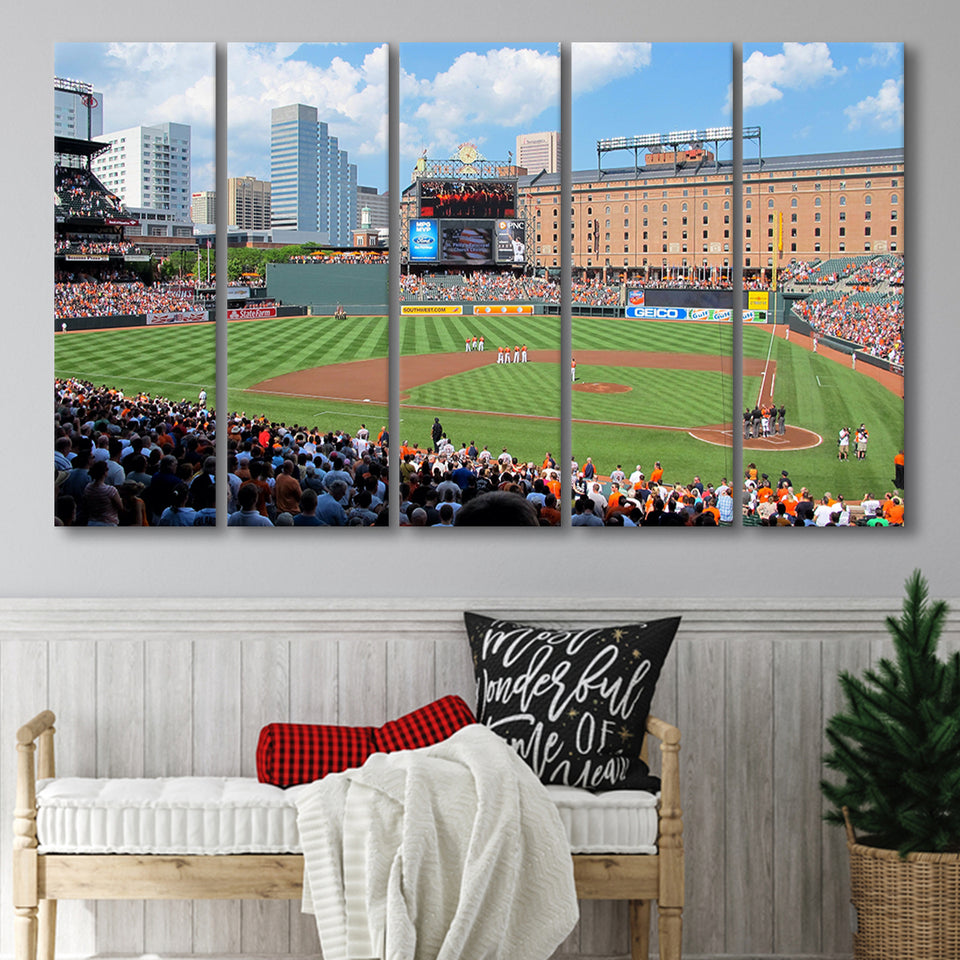 Oriole Park, Stadium Canvas, Sport Art, Gift for him, Multi Panels B, Canvas Prints Wall Art Decor