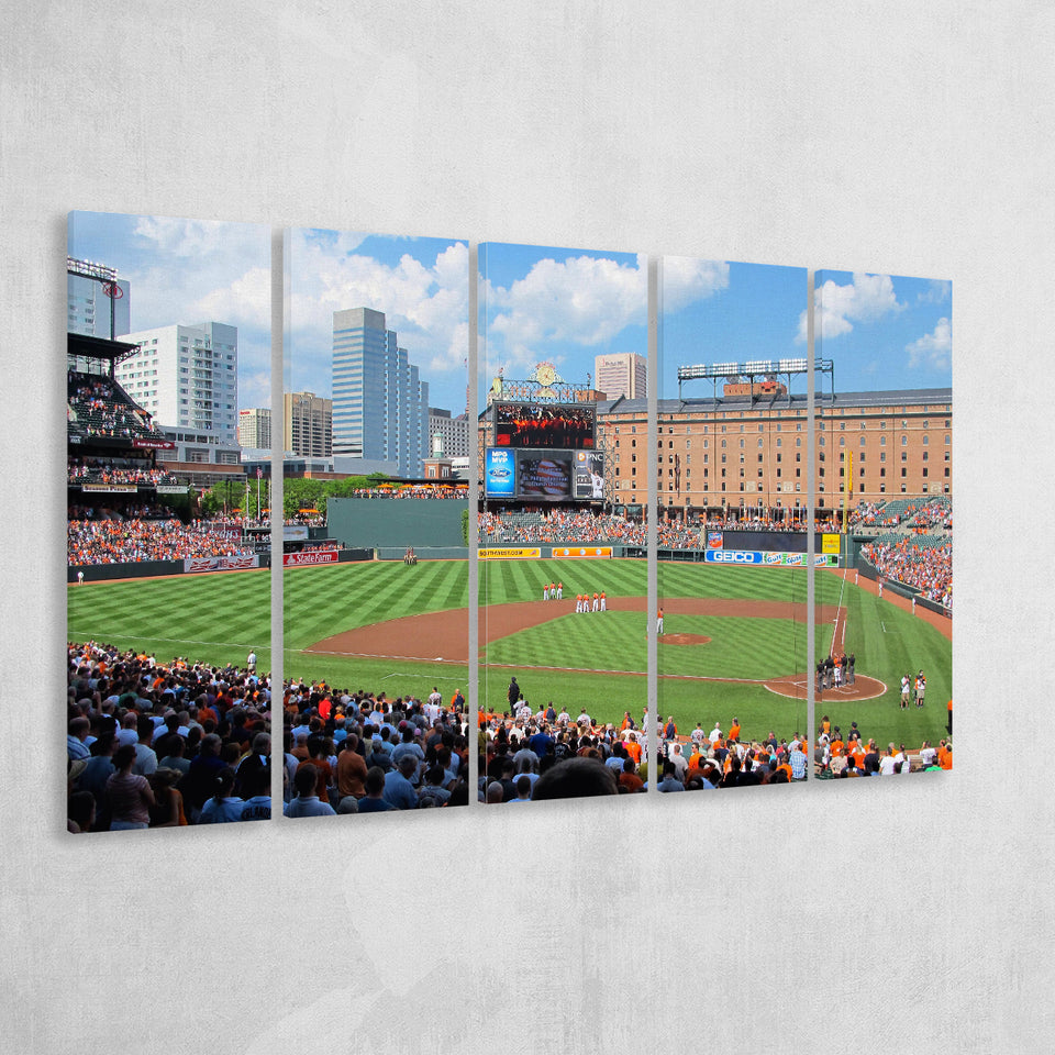 Oriole Park, Stadium Canvas, Sport Art, Gift for him, Multi Panels B, Canvas Prints Wall Art Decor
