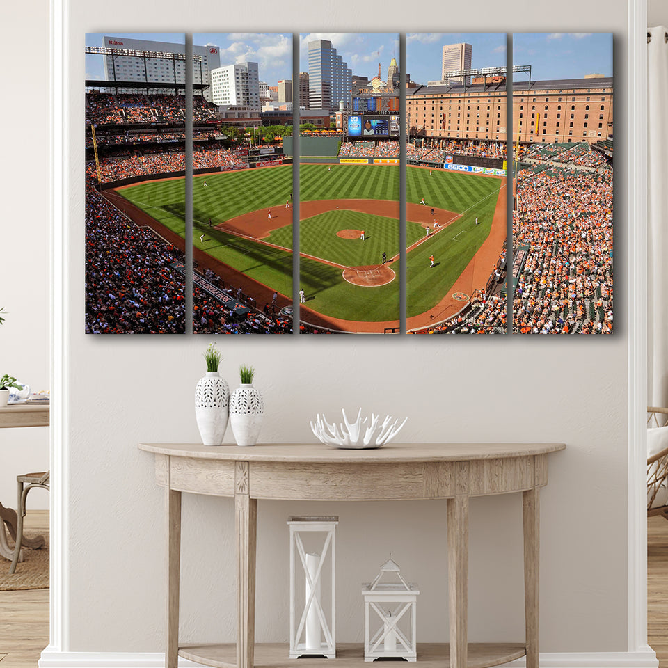 Oriole Park at Camden Yards, Stadium Canvas, Sport Art, Gift for him, Multi Panels B, Canvas Prints Wall Art Decor
