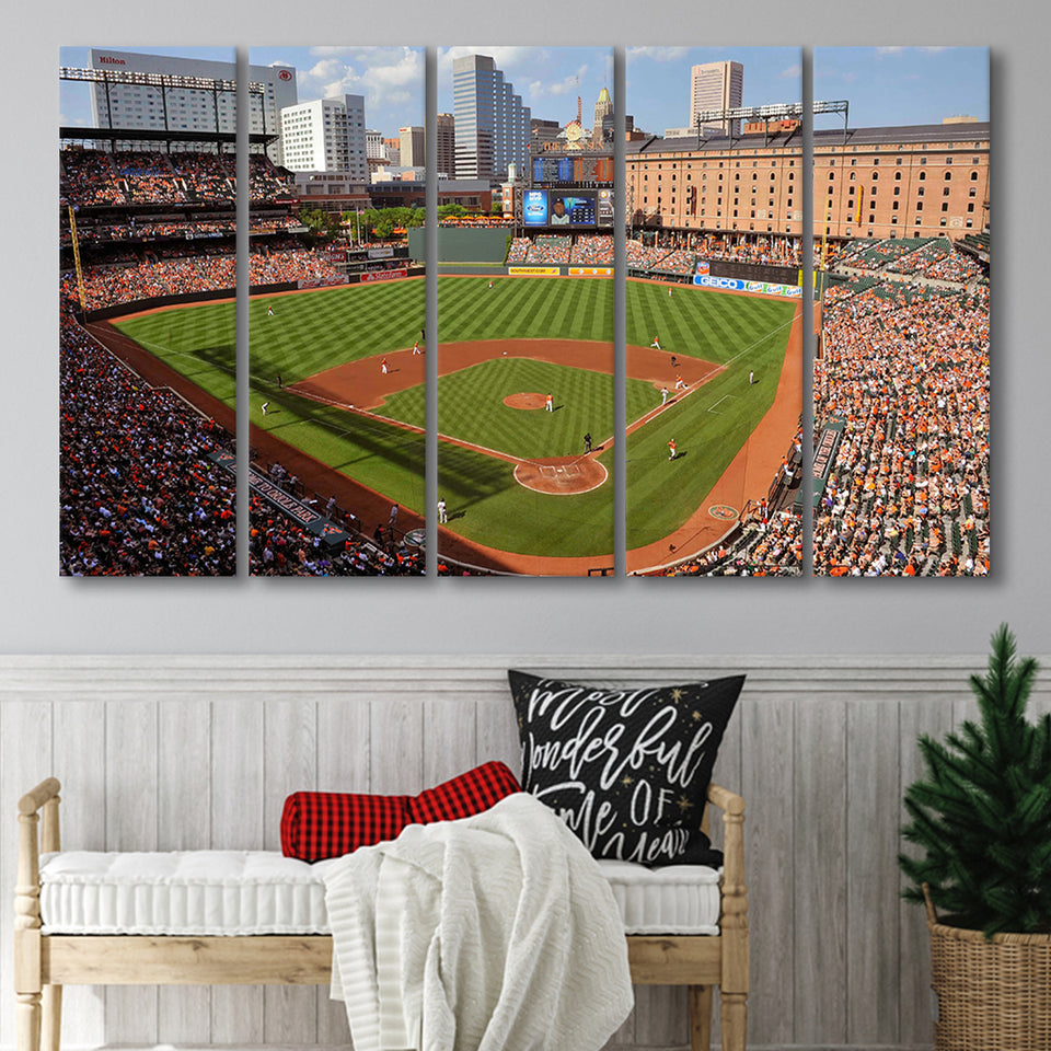 Oriole Park at Camden Yards, Stadium Canvas, Sport Art, Gift for him, Multi Panels B, Canvas Prints Wall Art Decor