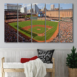 Oriole Park at Camden Yards, Stadium Canvas, Sport Art, Gift for him, Multi Panels B, Canvas Prints Wall Art Decor
