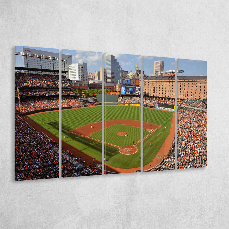 Oriole Park at Camden Yards, Stadium Canvas, Sport Art, Gift for him, Multi Panels B, Canvas Prints Wall Art Decor