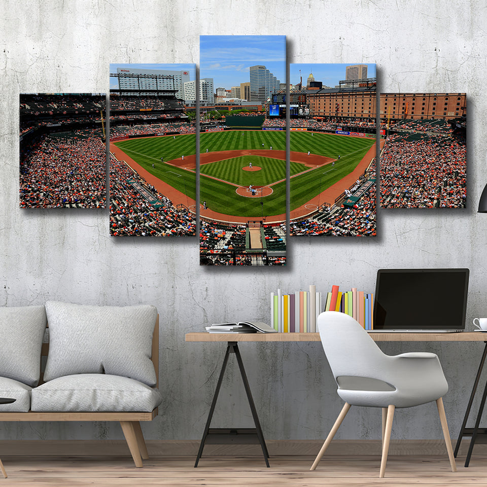 Oriole Park in Baltimore, Stadium Canvas, Sport Art, Large Canvas, Multi Panels, Canvas Prints Wall Art Decor