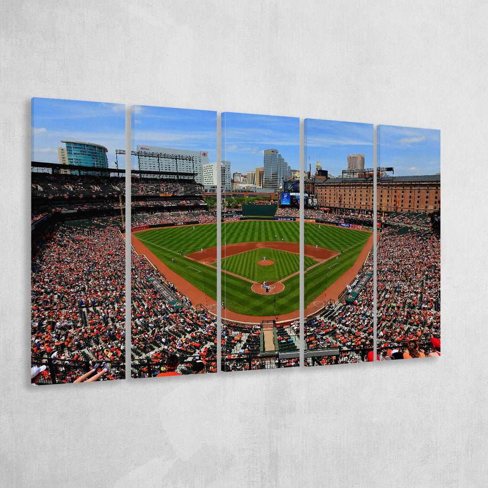 Oriole Park in Baltimore, Stadium Canvas, Sport Art, Gift for him, Multi Panels B, Canvas Prints Wall Art Decor