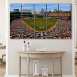 Oriole Park in Baltimore, Stadium Canvas, Sport Art, Gift for him, Multi Panels B, Canvas Prints Wall Art Decor