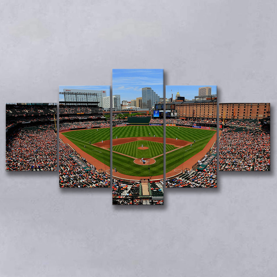 Oriole Park in Baltimore, Stadium Canvas, Sport Art, Large Canvas, Multi Panels, Canvas Prints Wall Art Decor