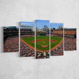 Oriole Park in Baltimore, Stadium Canvas, Sport Art, Large Canvas, Multi Panels, Canvas Prints Wall Art Decor