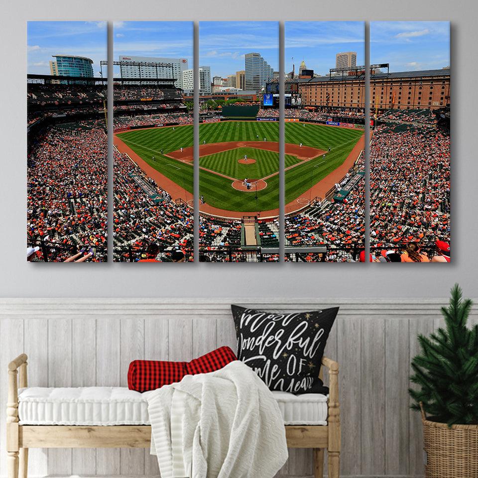Oriole Park in Baltimore, Stadium Canvas, Sport Art, Gift for him, Multi Panels B, Canvas Prints Wall Art Decor