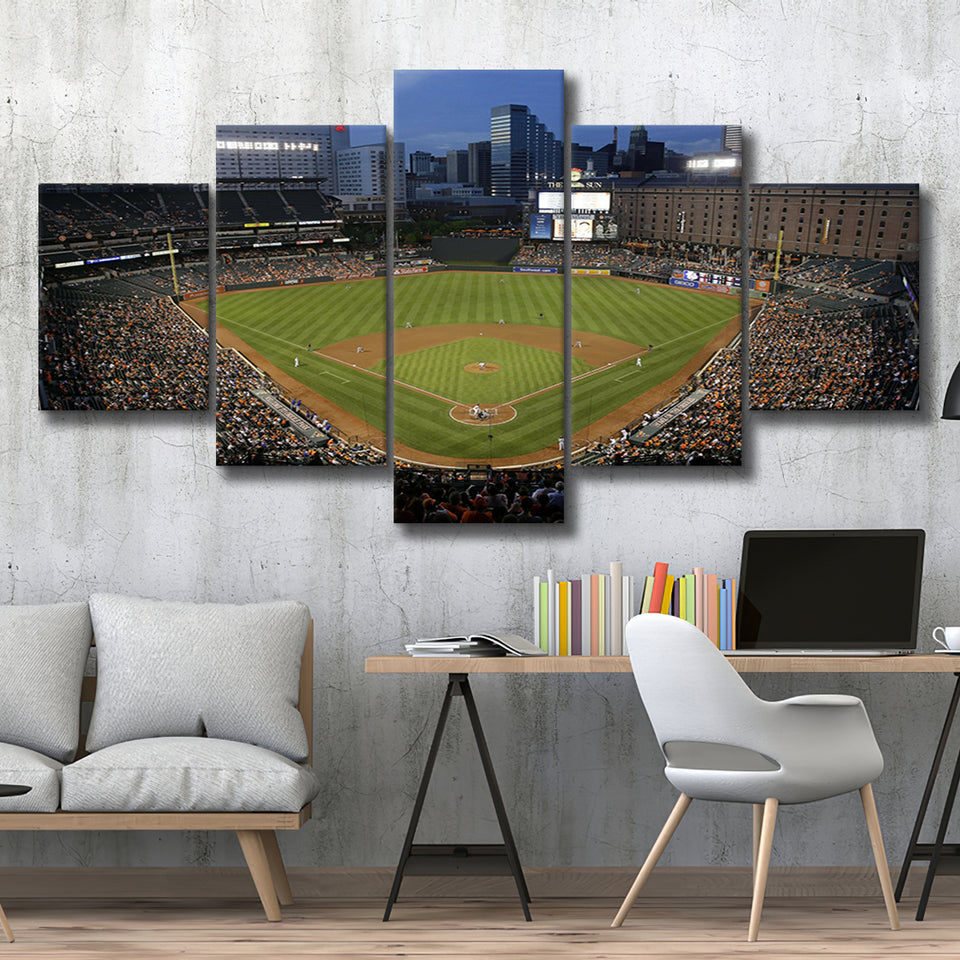Oriole Park in Maryland, Stadium Canvas, Sport Art, Large Canvas, Multi Panels, Canvas Prints Wall Art Decor