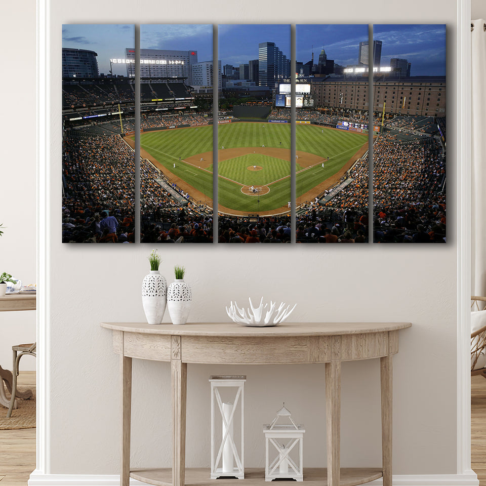 Oriole Park in Maryland, Stadium Canvas, Sport Art, Gift for him, Multi Panels B, Canvas Prints Wall Art Decor