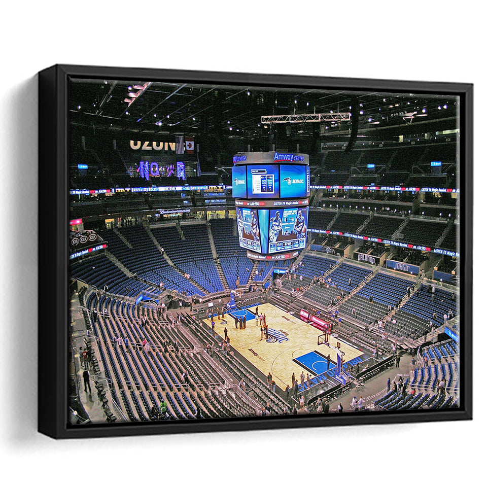 Orlando Magic Wall Art Amway Center Stadium Framed Canvas Prints Basketball,Sport Stadium Art Prints, Fan Gift