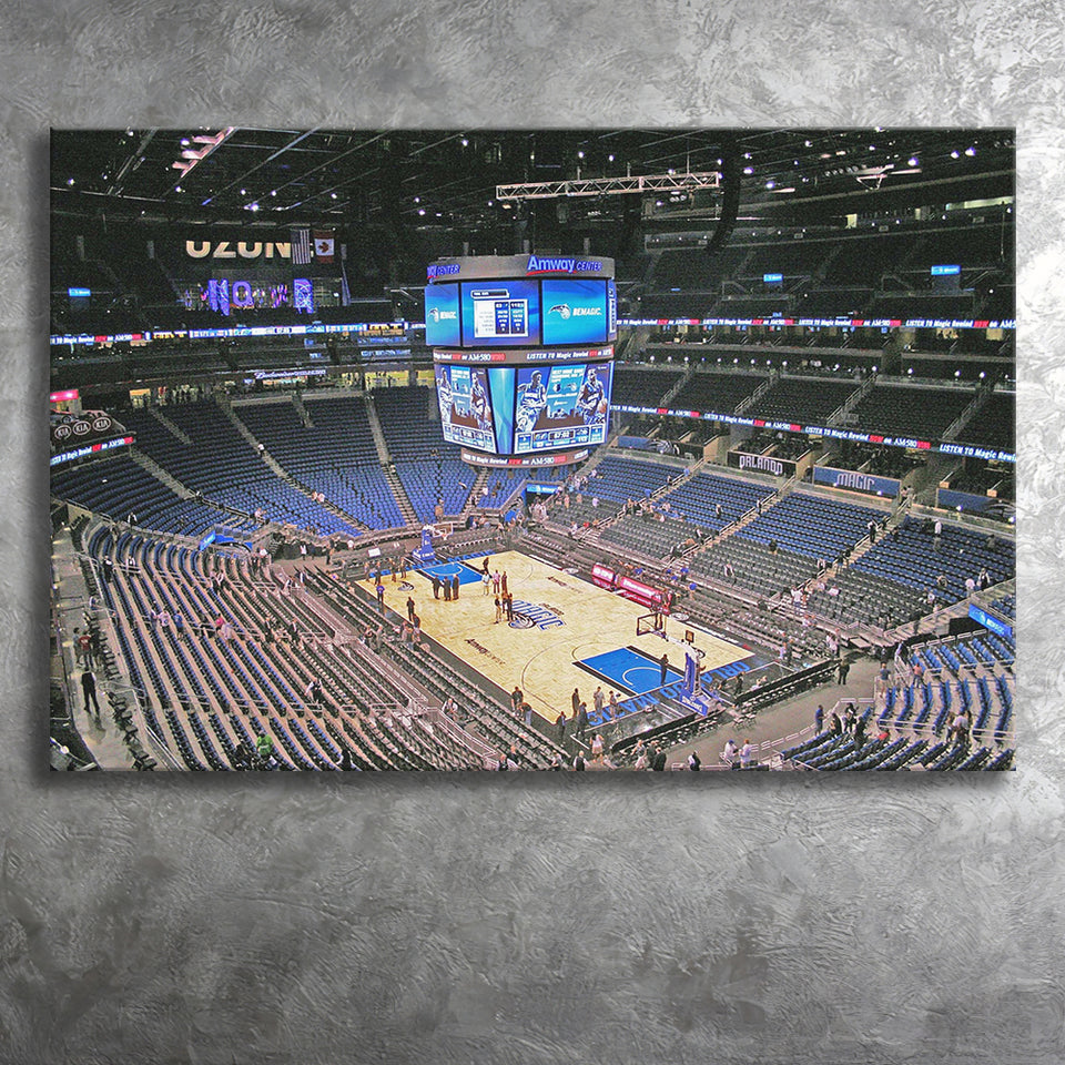 Orlando Magic Wall Art Amway Center Stadium Canvas Prints Basketball,Sport Stadium Art Prints, Fan Gift, Wall Decor