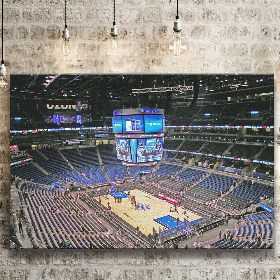 Orlando Magic Wall Art Amway Center Stadium Canvas Prints Basketball,Sport Stadium Art Prints, Fan Gift, Wall Decor