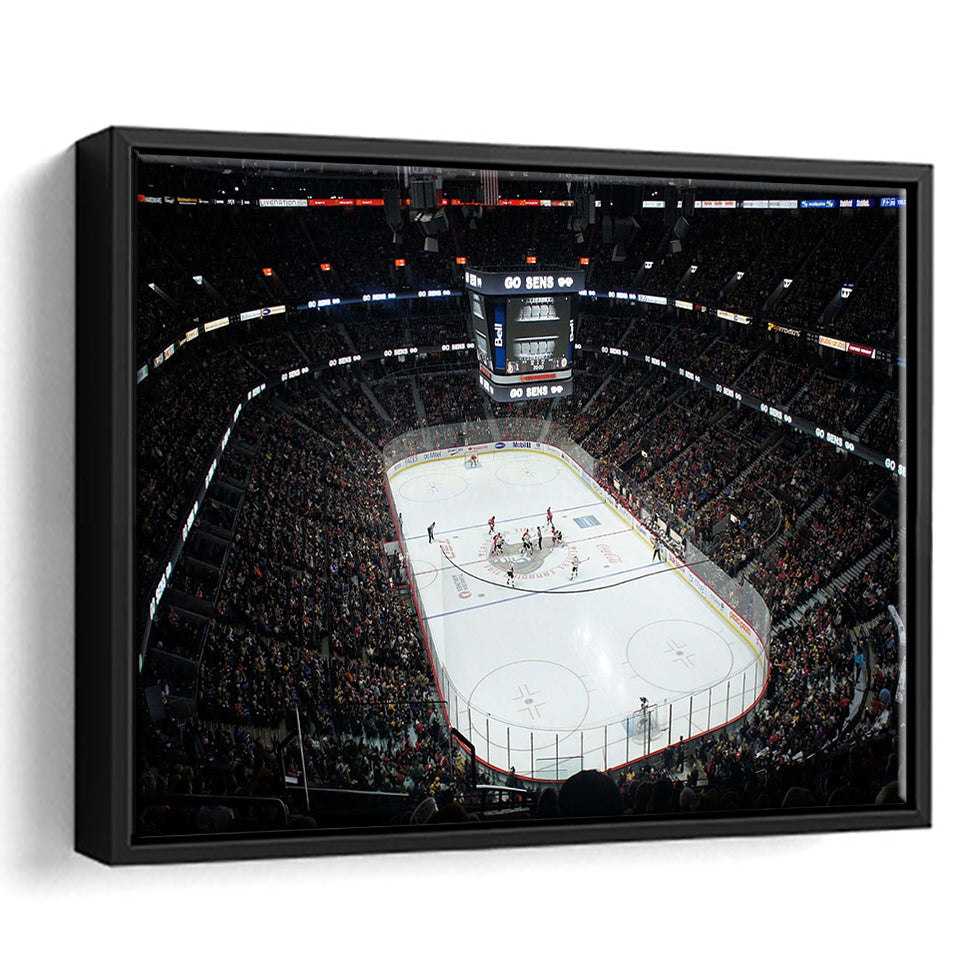 Ottawa Senators Stadium Framed Canvas Prints Canadian Tire Centre Wall Art,Sport Stadium Art Prints, Fan Gift