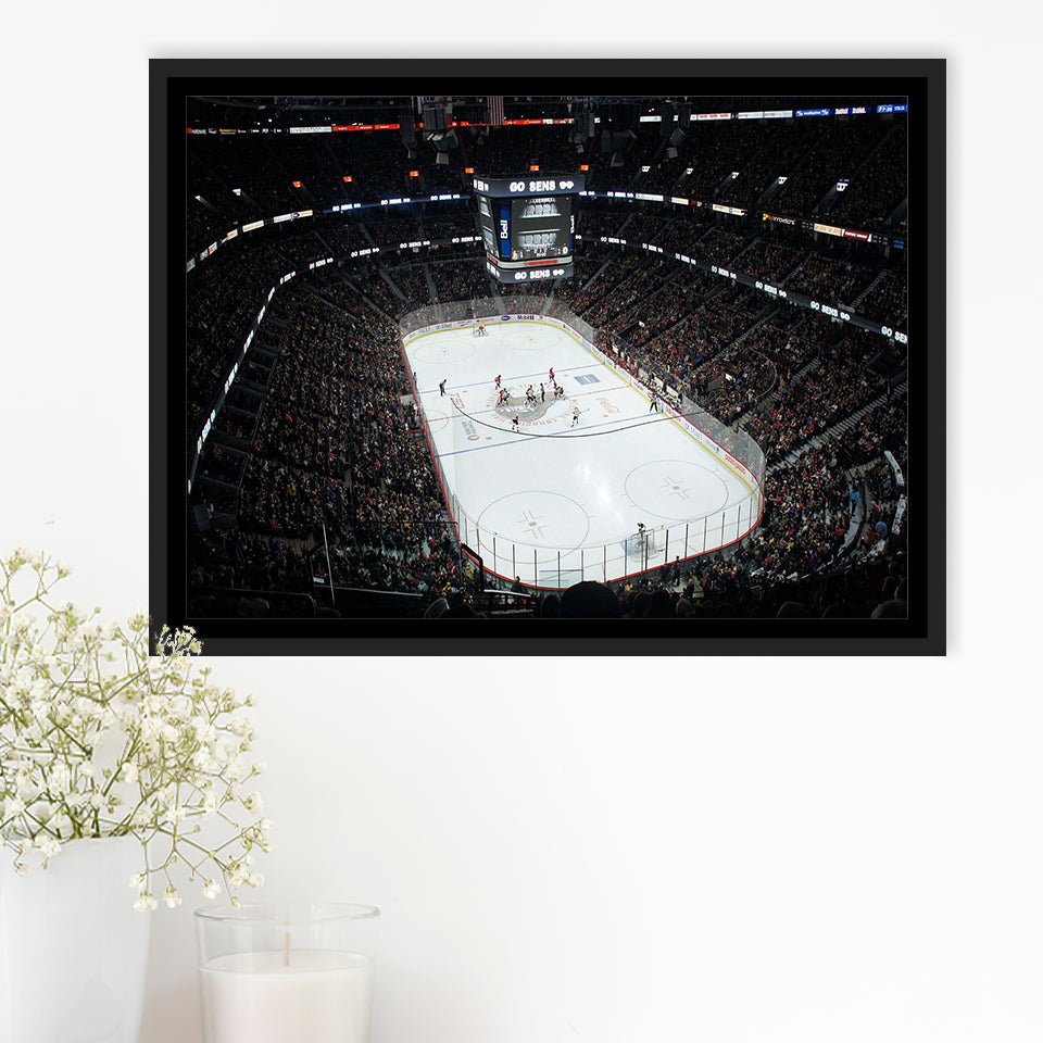 Ottawa Senators Stadium Framed Canvas Prints Canadian Tire Centre Wall Art,Sport Stadium Art Prints, Fan Gift