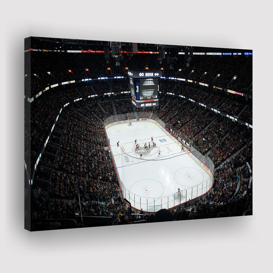 Ottawa Senators Stadium Canvas Prints Canadian Tire Centre Wall Art,Sport Stadium Art Prints, Fan Gift, Wall Decor