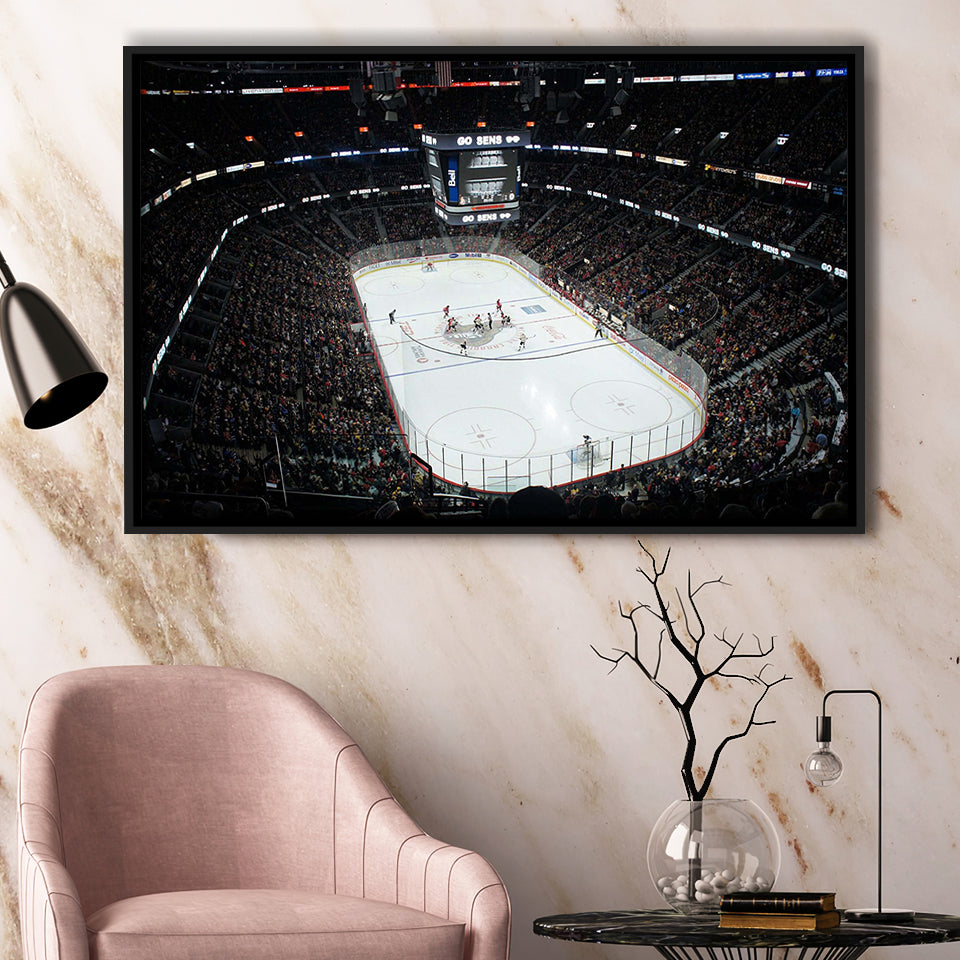 Ottawa Senators Stadium Framed Canvas Prints Canadian Tire Centre Wall Art,Sport Stadium Art Prints, Fan Gift