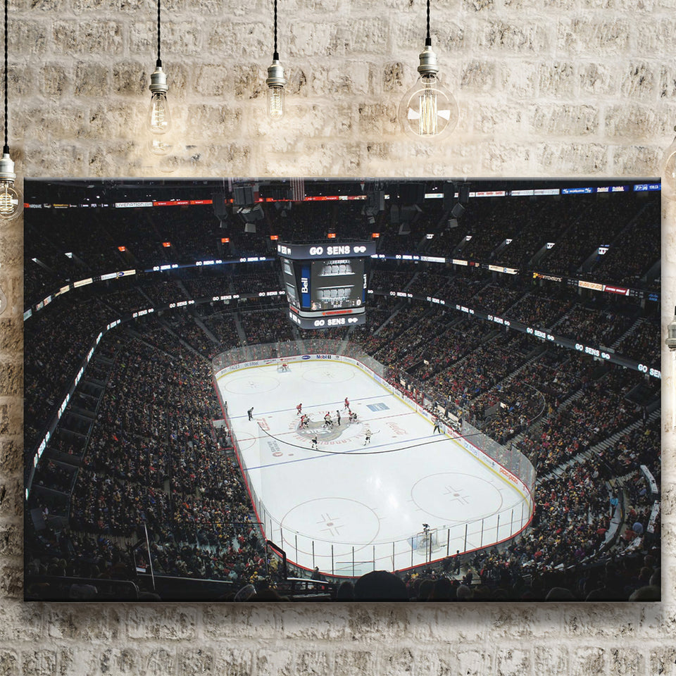 Ottawa Senators Stadium Canvas Prints Canadian Tire Centre Wall Art,Sport Stadium Art Prints, Fan Gift, Wall Decor