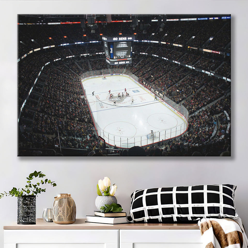 Ottawa Senators Stadium Canvas Prints Canadian Tire Centre Wall Art,Sport Stadium Art Prints, Fan Gift, Wall Decor