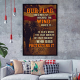 Our Flag Does Not Fly Because The Wind Moves Itgift For Veteran Framed Art Prints Wall Decor - Painting Prints, Veteran Gift