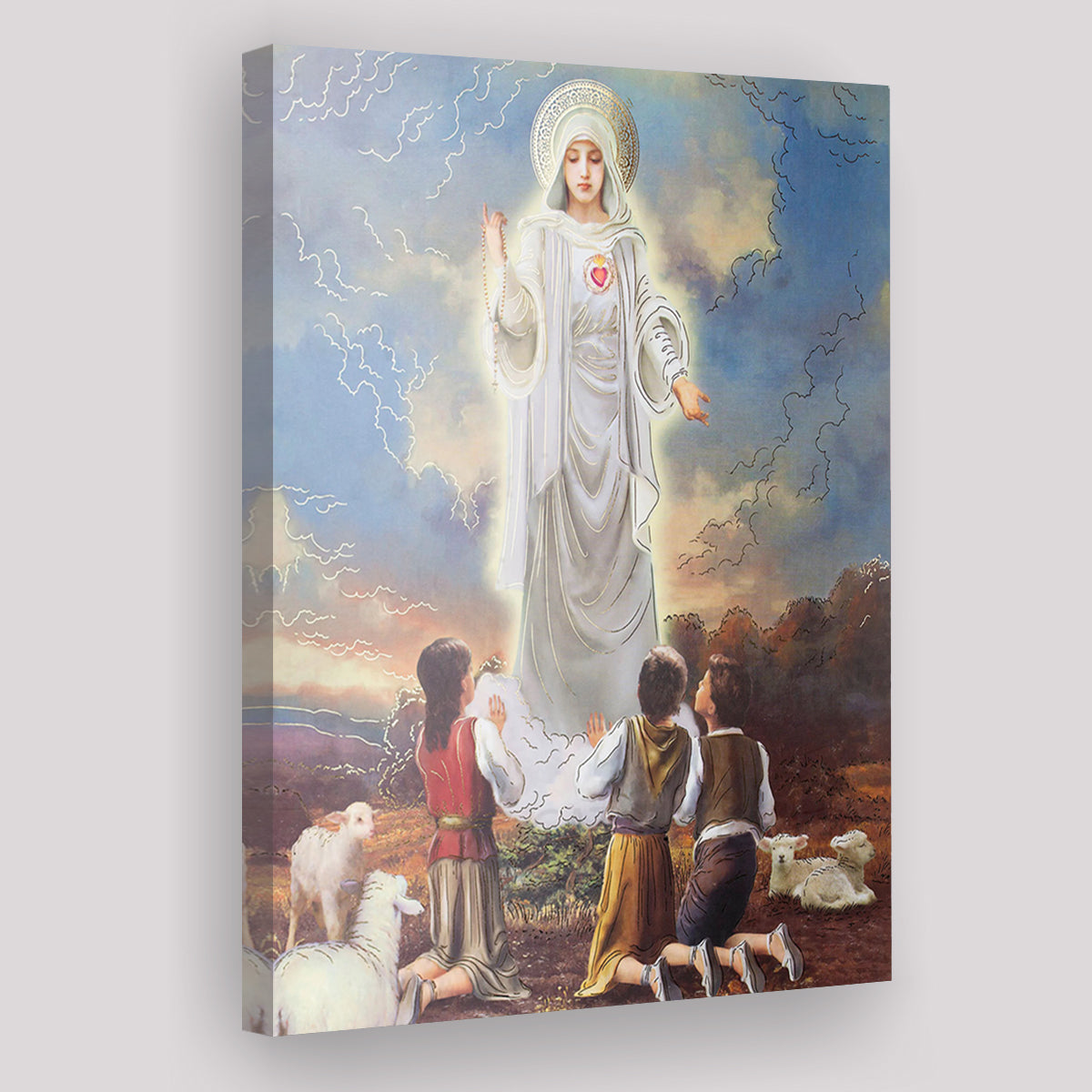 Our Lady Of Fatima Print Spiritual Gift Religious Art Lady Fatima
