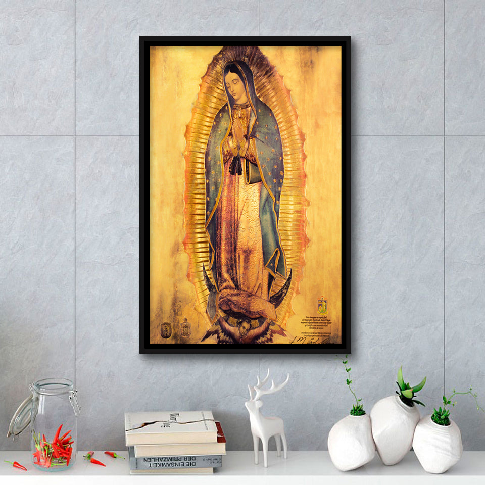 Our Lady Of Guadalupe Virgin Mary Religious Art Virgen De Guadalupe Print 1 Framed Canvas Prints Wall Art - Painting Canvas, Framed Picture