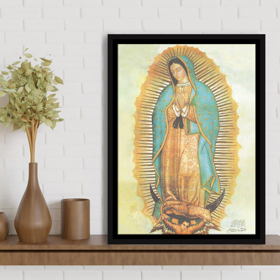 Our Lady Of Guadalupe Picture Catholic Art Print Framed Canvas Prints Wall Art - Painting Canvas, Framed Picture, Home Art Decor