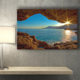 Outside Cave Sunset Canvas Prints Wall Art - Painting Canvas, Art Prints, Wall Decor, Home Decor, Prints for Sale