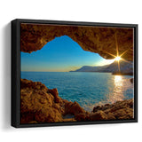 Outside Cave Sunset Framed Canvas Prints - Painting Canvas, Art Prints,  Wall Art, Home Decor, Prints for Sale