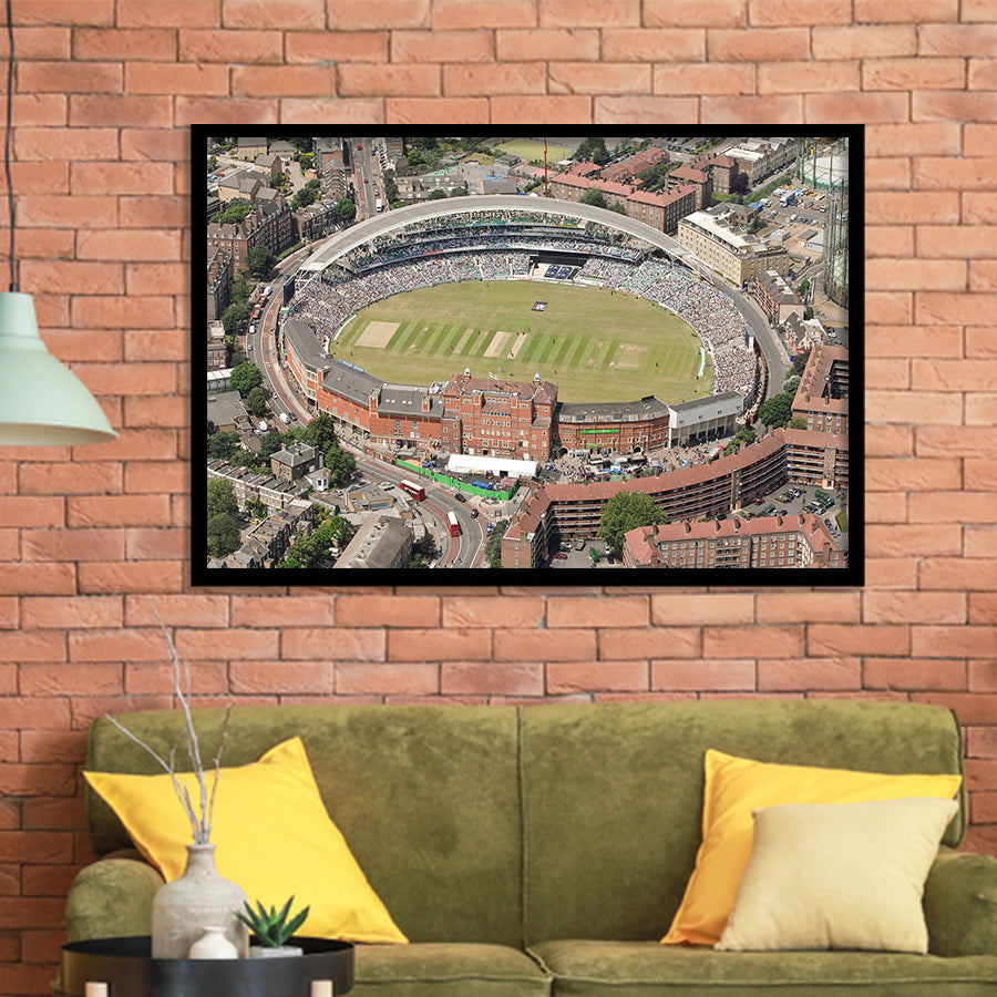 Oval Cricket Ground London, Stadium Canvas, Sport Art, Gift for him, Framed Art Prints Wall Art Decor, Framed Picture