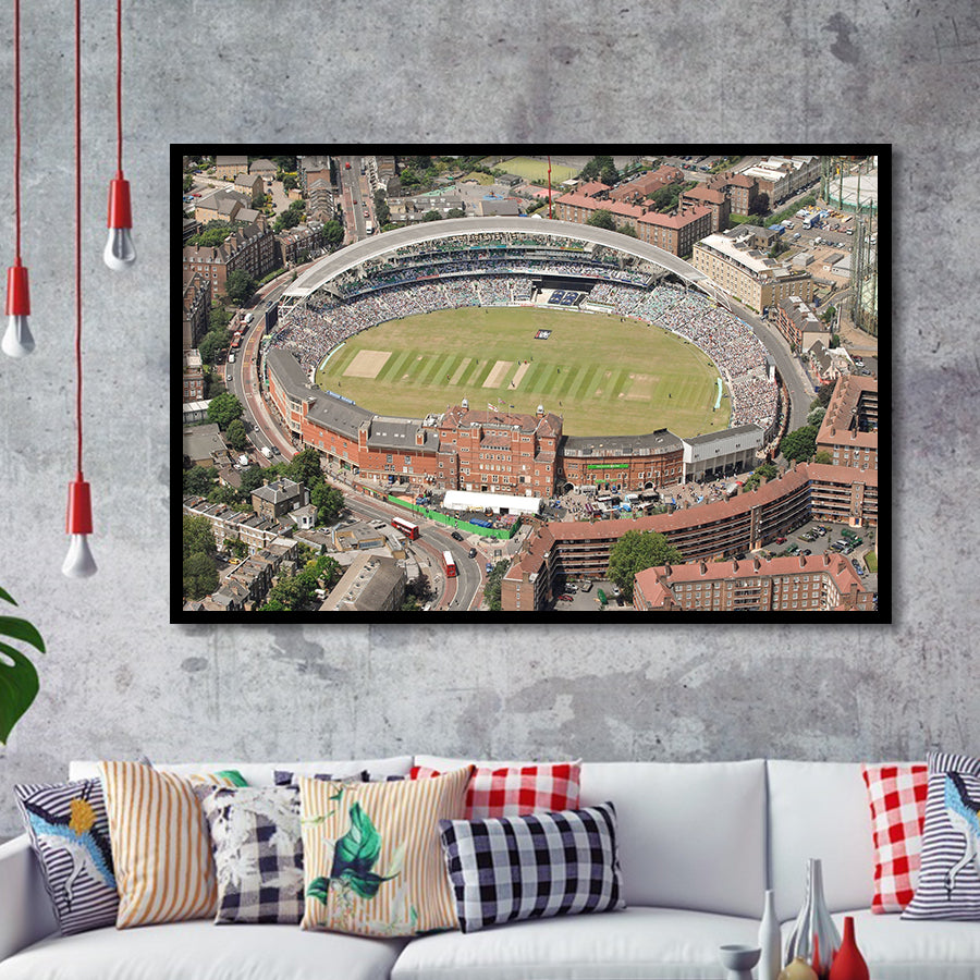 Oval Cricket Ground London, Stadium Canvas, Sport Art, Gift for him, Framed Art Prints Wall Art Decor, Framed Picture