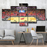 Overview of Court Miami Heat, Stadium Canvas, Sport Art, Large Canvas, Multi Panels, Canvas Prints Wall Art Decor