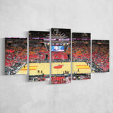 Overview of Court Miami Heat, Stadium Canvas, Sport Art, Large Canvas, Multi Panels, Canvas Prints Wall Art Decor