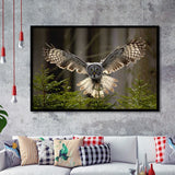 Owl in Forest Large Framed Art Prints Wall Decor - Painting Prints, Framed Picture, Home Decor
