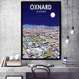Oxnard CA Art V1, City Art Print, Framed Art Print Wall Art Home Decor, Framed Picture
