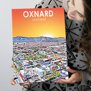 Oxnard CA Art ,City Art Print, Large Canvas, Canvas Print Wall Art Home Decor
