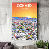 Oxnard CA Art ,City Art Print, Large Canvas, Canvas Print Wall Art Home Decor