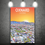 Oxnard CA Art ,City Art Print, Large Canvas, Canvas Print Wall Art Home Decor