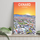 Oxnard CA Art ,City Art Print, Large Canvas, Canvas Print Wall Art Home Decor