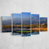 Pga West Stadium Course Hole 17 Golf Courses Alcatraz, La Quinta, California, Golf Art Print, 5 Panels Canvas Prints Wall Art