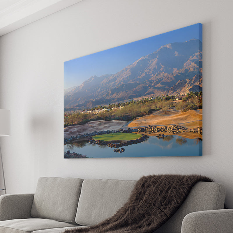 Pga West Stadium Course Hole 17 Golf Courses Alcatraz, La Quinta, California, Golf Art Print, Canvas Prints Wall Art Decor