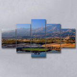 Pga West Stadium Course Hole 17 Golf Courses Alcatraz, La Quinta, California, Golf Art Print, 5 Panels Canvas Prints Wall Art