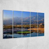 Pga West Stadium Course Hole 17 Golf Courses Alcatraz, La Quinta, California, 5 Panels Extra Large Canvas Prints Wall Art