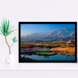 Pga West Stadium Course Hole 17 Golf Courses Alcatraz, La Quinta, California, Golf Sport Print, Framed Art Prints Home Decor