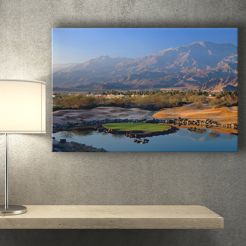 Pga West Stadium Course Hole 17 Golf Courses Alcatraz, La Quinta, California, Golf Art Print, Canvas Prints Wall Art Decor