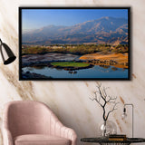 Pga West Stadium Course Hole 17 Golf Courses Alcatraz, La Quinta, California, Framed Canvas Prints Wall Art Decor, Floating Frame