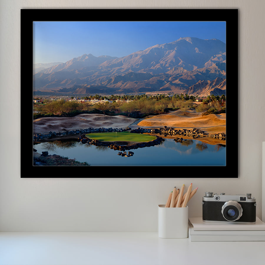 Pga West Stadium Course Hole 17 Golf Courses Alcatraz, La Quinta, California, Golf Sport Print, Framed Art Prints Home Decor